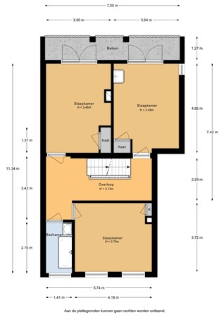Floorplan - Voorstraat 110, 4153 AN Beesd
